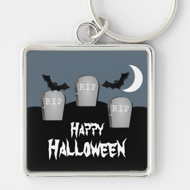 Llavero Gloomy Graveyard Halloween Premium Keychain (Frente)