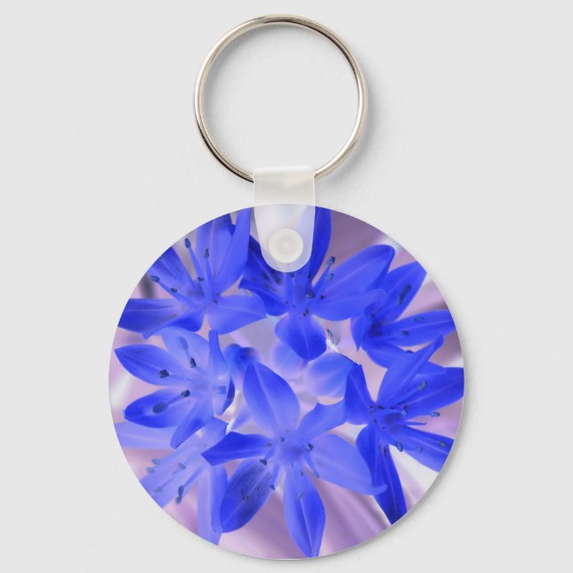 Llavero Gloria De La Nieve Impactante Keychain Azul (Anverso)