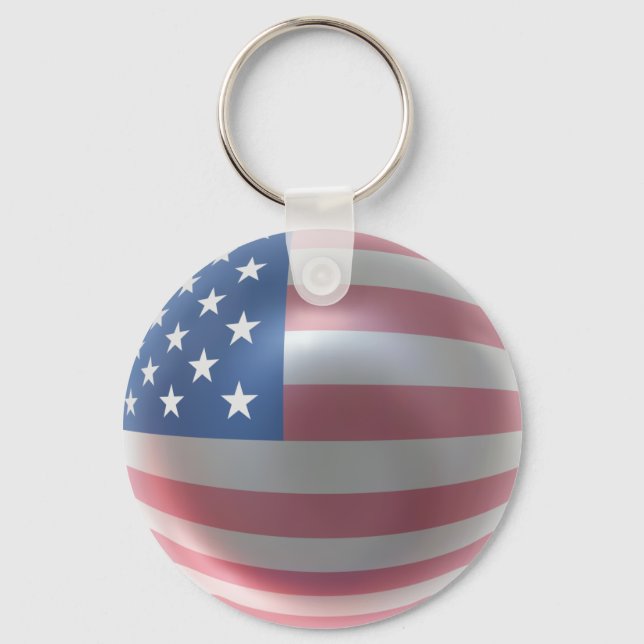 Llavero Glossy USA Flag Keychain (Anverso)