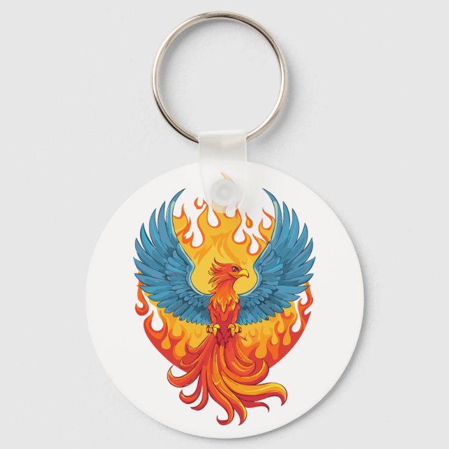 Llavero Glowing mythological Fantasy Phoenix Bird (Anverso)