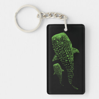 Llavero Glowing Whale Shark Particle Art
