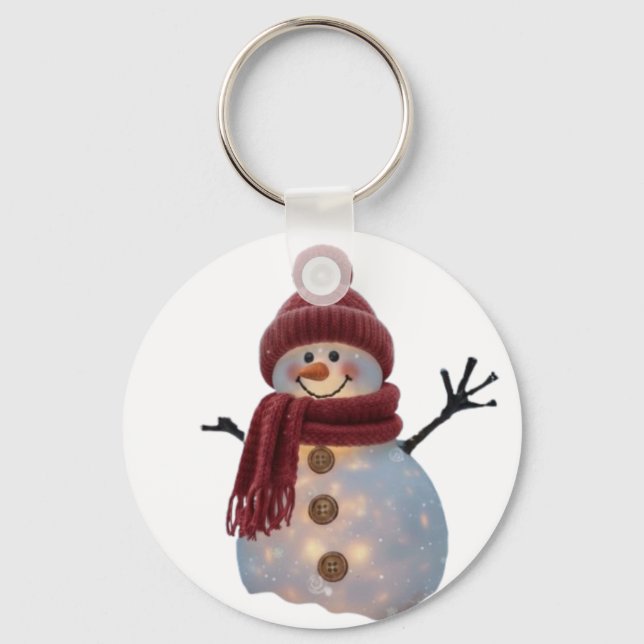 Llavero Glowing Winter Snowman - Cozy Christmas Night (Anverso)