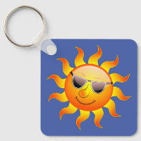 glückliche Sonne Schlüsselanhänger