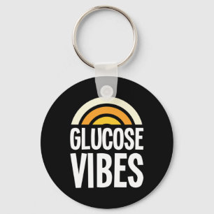 Llavero Glucosa Vibes Diabetes Apoyo a la Concienciación