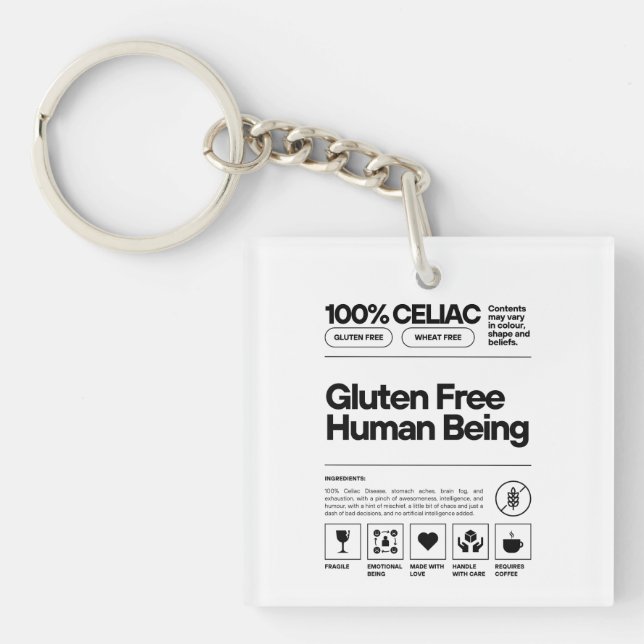 Llavero Gluten Free Human Being (Frente)