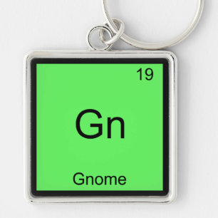 Llavero Gn - Gnome Funny Chemistry Element Symbol T-Shirt