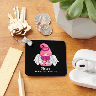 Llavero Gnome Aries Astrología Rótulo Angel Keychain