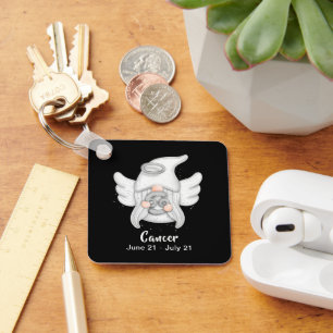 Llavero Gnome Cancer Astrología Rótulo Angel Keychain