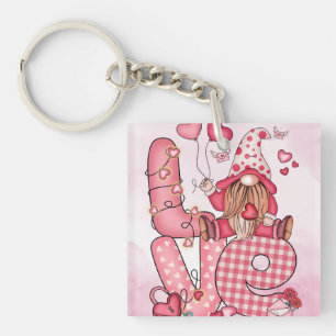 Llavero Gnome de amor encantado Keychain acrílico