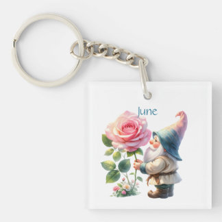 Llavero Gnome del Jardín de Junio Personalizado