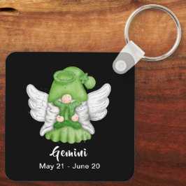 Llavero Gnome Gemini Astrología Rótulo Angel Keychain
