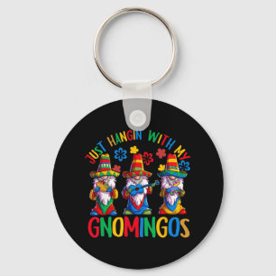 Llavero Gnome mexicano Sombrero Gnomingos 3 Gnomes Cinco D