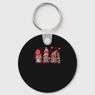 Llavero Gnome Nurse Scrub Valentine RN ICU ER Valentines D