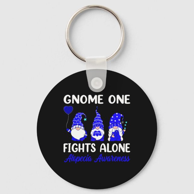Llavero Gnome One combate solo la cinta azul Alopecia Awar (Anverso)