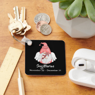 Llavero Gnome Sagittarius Astrología Rótulo Angel Keychain