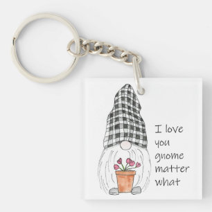 Llavero Gnome, te amo, gnomo, importa lo que