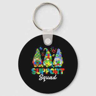 Llavero Gnomes Autism Awareness Support Squad Blue Ribbon