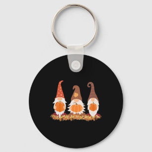 Llavero Gnomes Caídos Y Hojas Otoño Gráfica Cuta