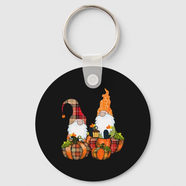 Llavero Gnomes de calabaza Caen otoño Cute Halloween Thank (Anverso)