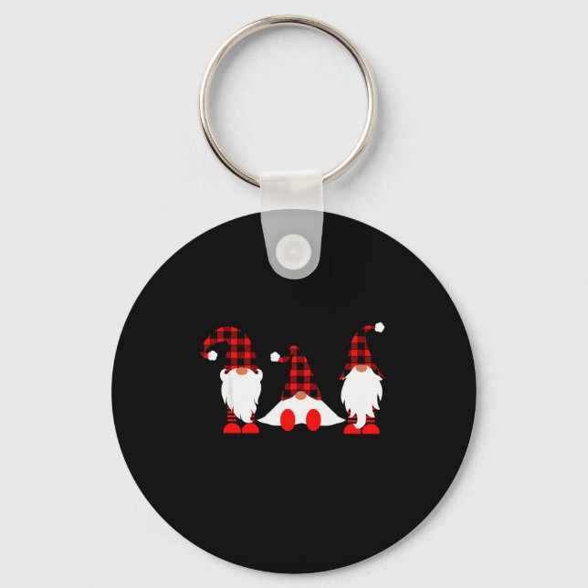 Llavero Gnomes For The Holidays Buffalo Plaid Gnome Christ (Anverso)