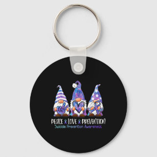 Llavero Gnomies Lover Peace Love Prevention Suicidio Aware
