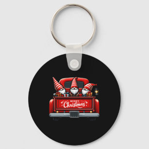 Llavero Gnomis En Camión Rojo Feliz Navidad Familia Pajama