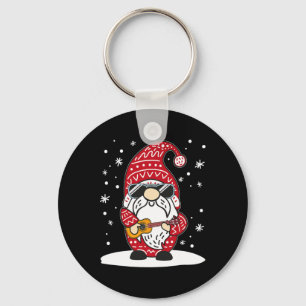 Llavero Gnomo de Navidad Ukulele tocando Uke Guitarra Mu