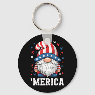 Llavero Gnomo Patriótico Americano USA Día de la Independe