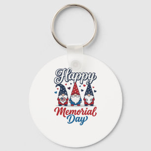 Llavero Gnomo Patriótico Feliz Día de los Caídos Camiseta