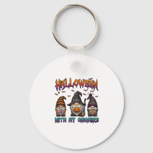 Llavero Gnomos de Halloween Tres Gnomos Sombrero de Bruja