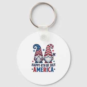 Llavero Gnomos Patrióticos Feliz 4 de Julio Camiseta Améri