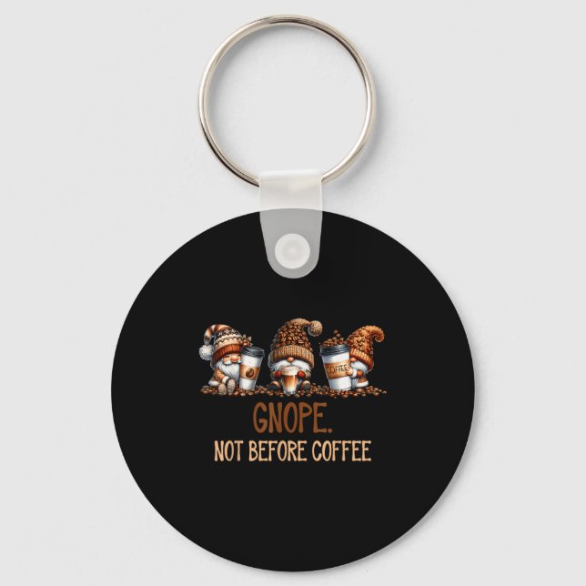 Llavero Gnope Not Before Coffee Three Gnomes Graphic Cafei (Anverso)