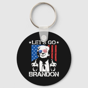 Llavero Go Brandon Trump Bandera del Dedo Medio