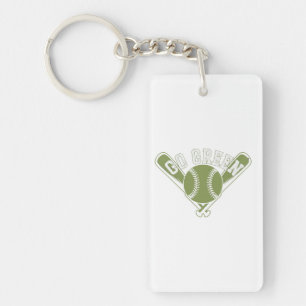 Llavero Go Green Baseball Design