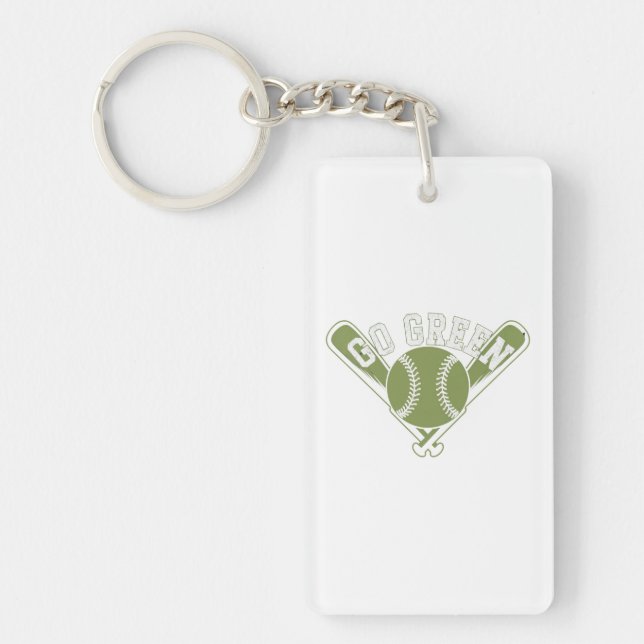 Llavero Go Green Baseball Design (Frente)