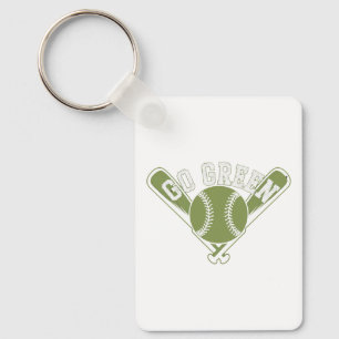 Llavero Go Green Baseball Design