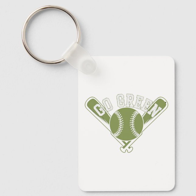 Llavero Go Green Baseball Design (Anverso)