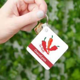 Llavero Go Red!!! Chile Peppers Keychain