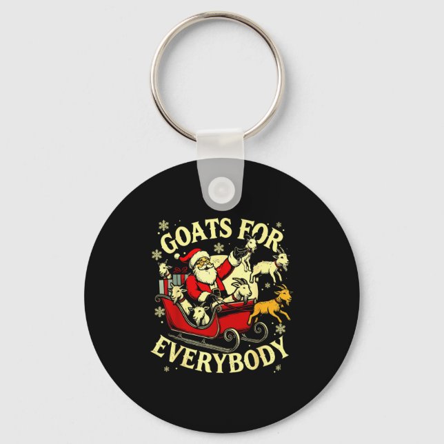 Llavero Goats For Everybody Santa Funny Christmas Goat Mom (Anverso)
