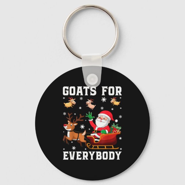 Llavero Goats For Everybody Santa Sleigh Funny Christmas G (Anverso)