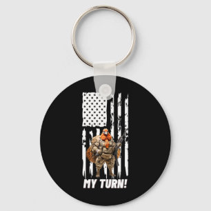 Llavero Gobble Gobble My Turn Funny Usa Flag
