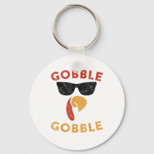 Llavero Gobble Gobble Turquía Día de Acción de Gracias reg