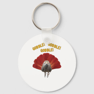 Llavero ¡Gobble! Loro gris africano de acción de gracias e