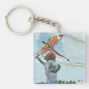 Llavero Goblin Flying Dragon Kite Fantasy Keychain