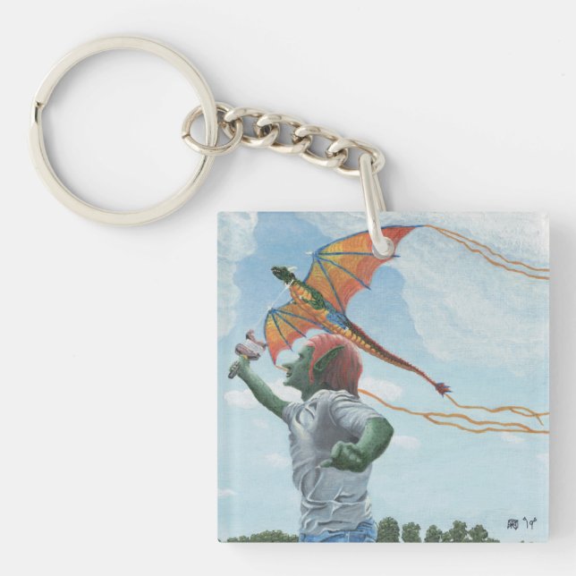 Llavero Goblin Flying Dragon Kite Fantasy Keychain (Frente)