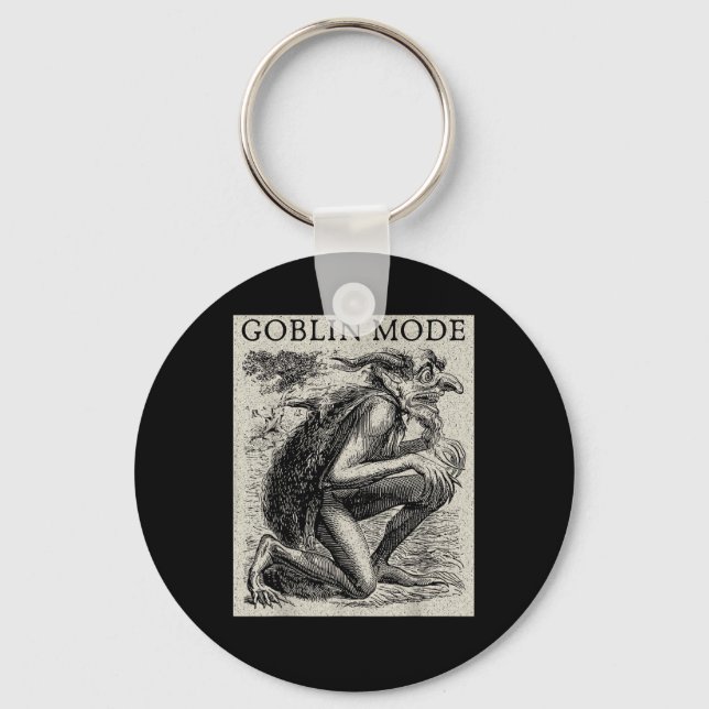 Llavero Goblin Mode Goblincore Vintage Aesthetic Funny Off (Anverso)