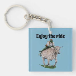 Llavero Goblin Rider Ox Racer Fantasy Art Keychain