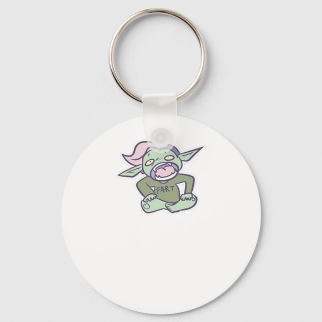 Llavero Goblincore Pedo Duende Clásico (Anverso)