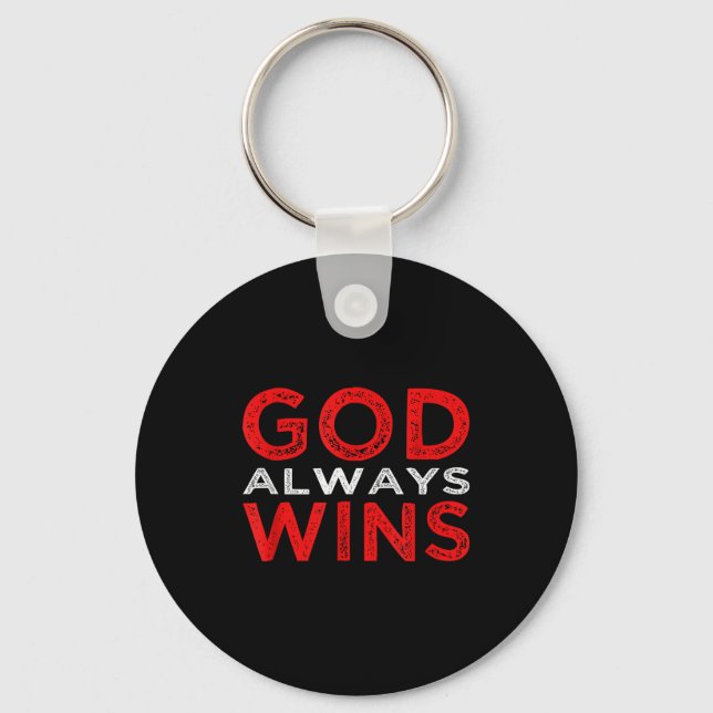 Llavero God Always Wins Religious  (Anverso)