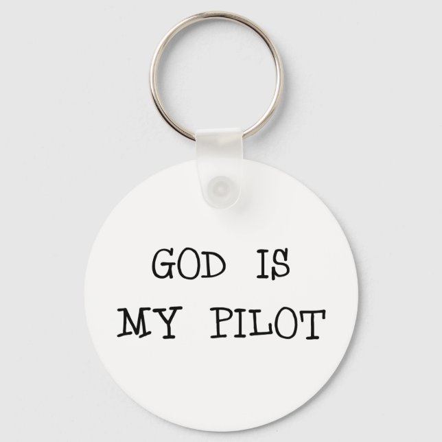 Llavero God Is My Pilot (Anverso)